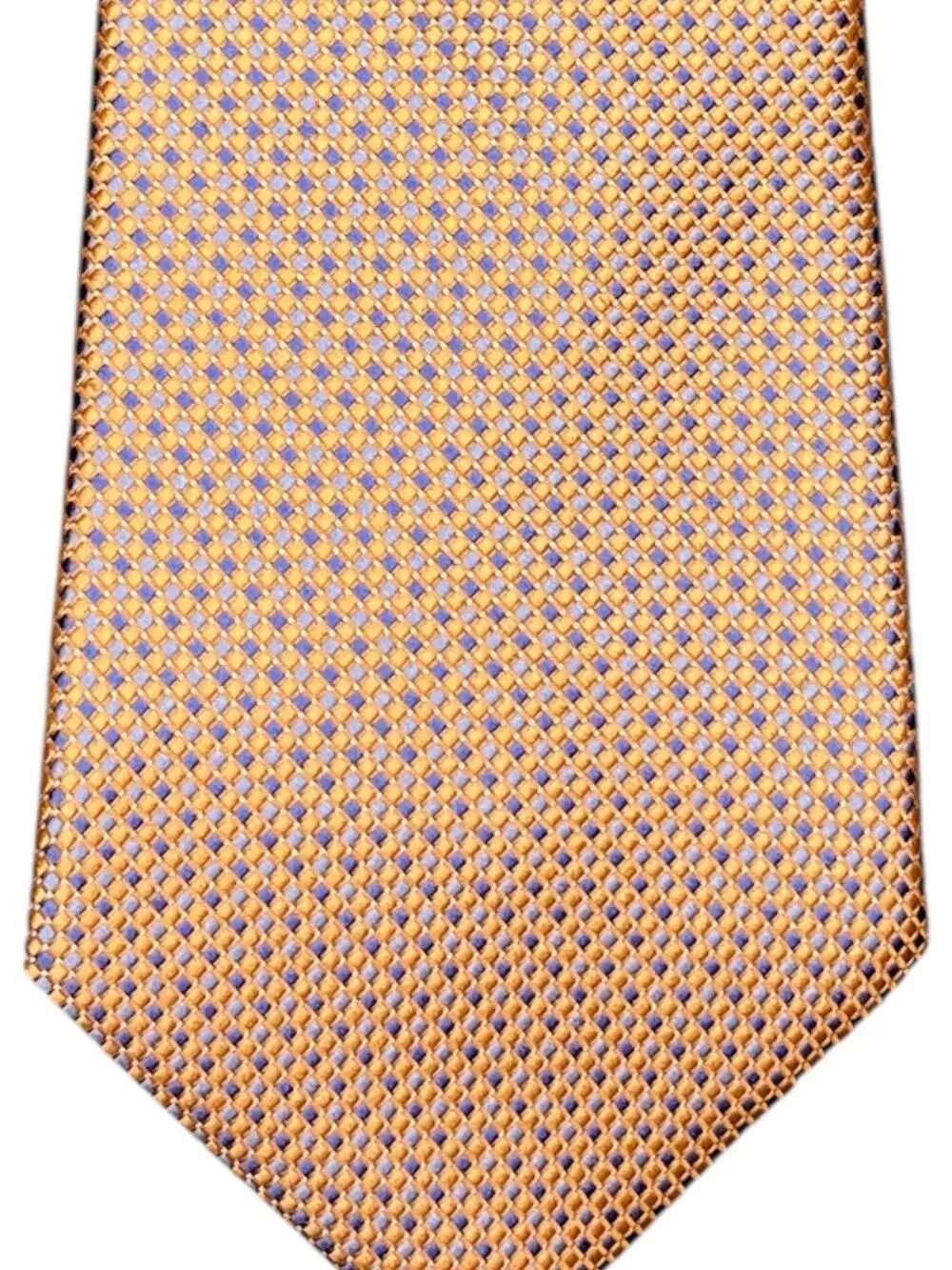 Joseph Abboud Silk Tie Men Orange Blue Geometric Diamond Woven Textured NWT